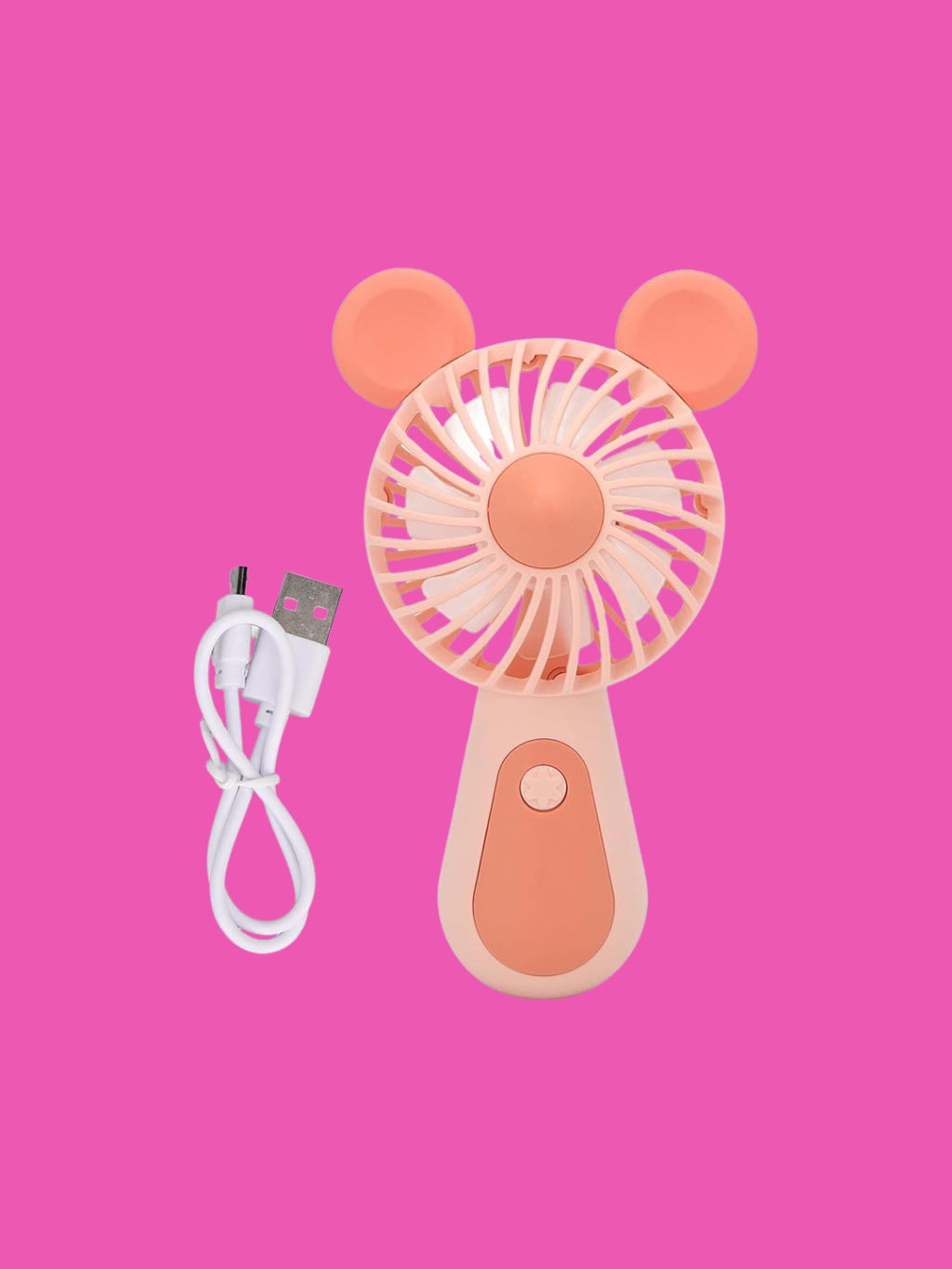Mini Ventilador de Mano con Orejitas de Oso