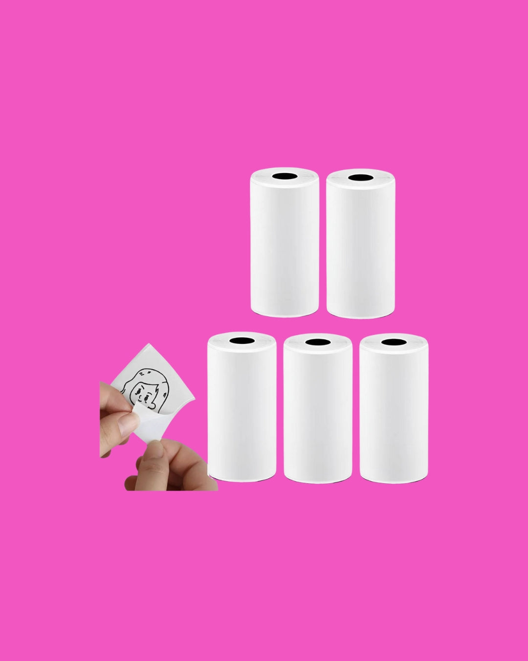 ROLLOS DE PAPEL ADHESIVOS X5