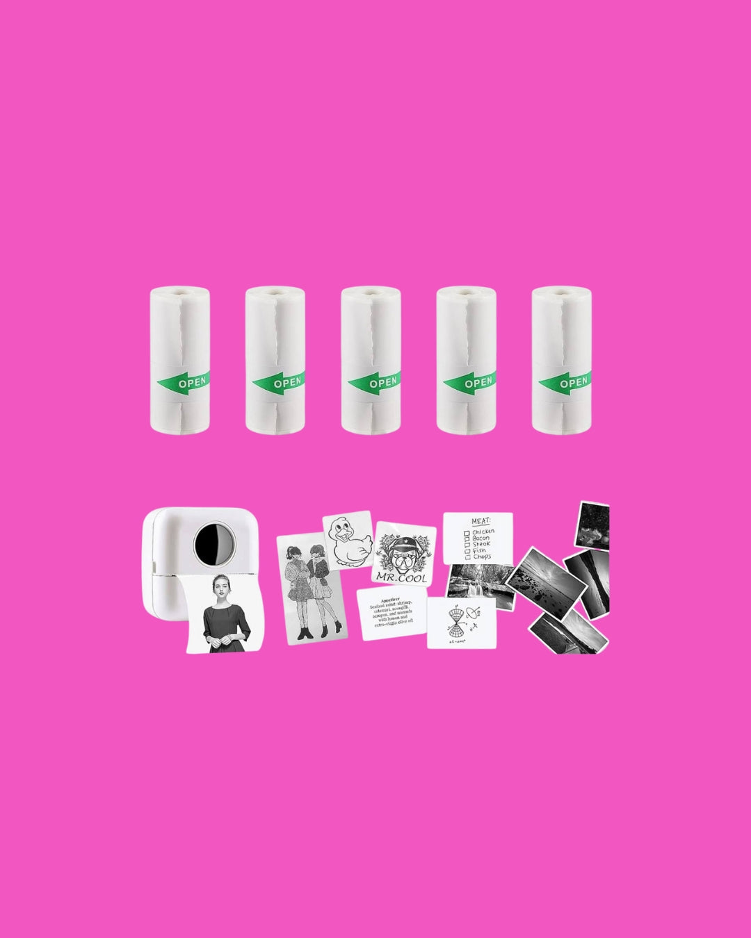 ROLLOS DE PAPEL ADHESIVOS X5